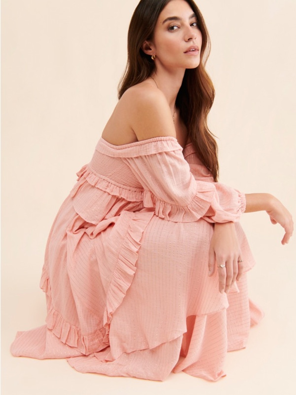 Spell Clementine Mermaid Off-Shoulder Ruffle Maxi Dress - Picture 13 of 13